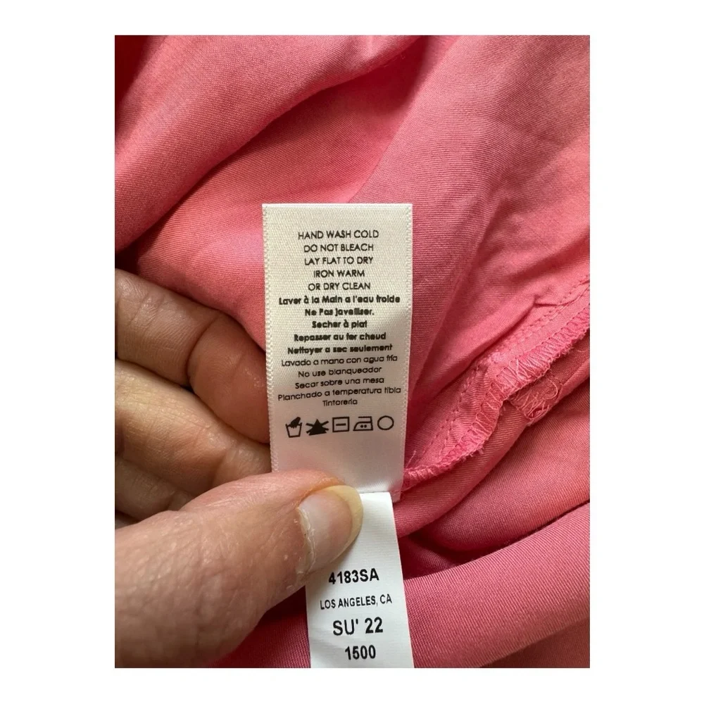 NATION LTD | NWT $235 Quincy Sateen Mini Skirt in Strawberry Shake, Size Small